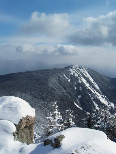 winter view of Mount Flume from Mount Liberty in New Hampshire