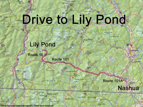 Lily Pond drive route