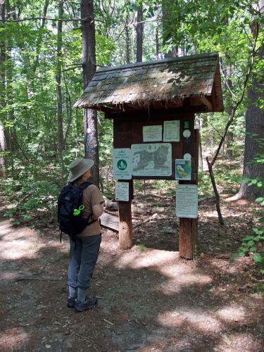kiosk at Lime Kiln Quarry near Chelmsford in northeast MA