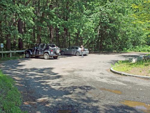 parking at Lime Kiln Quarry near Chelmsford in northeast MA