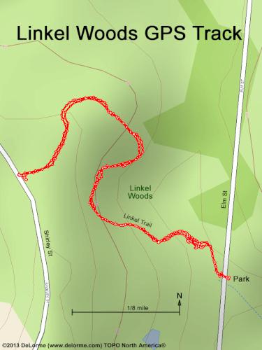 GPS track at Linkel Woods in Pepperell, MA