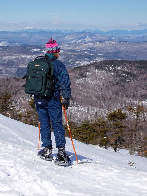 snowshoeing on Firescrew Mountain in New Hampshire
