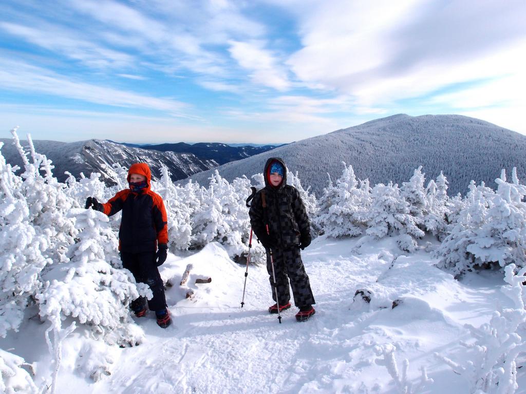 winter view from the eastern outlook on the summit of Mount Tom in New Hampshire