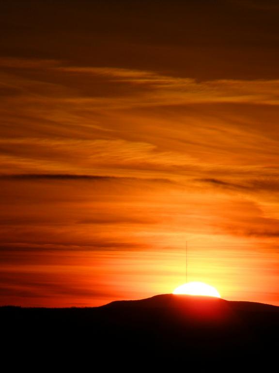 sunset as seen from Weir Hill in Massachuestts