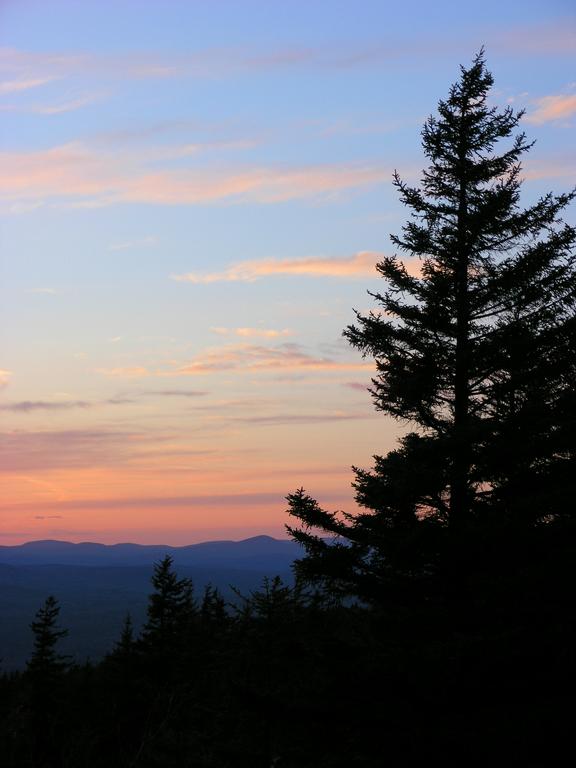 sunset as seen from Crotched Mountain in New Hampshire