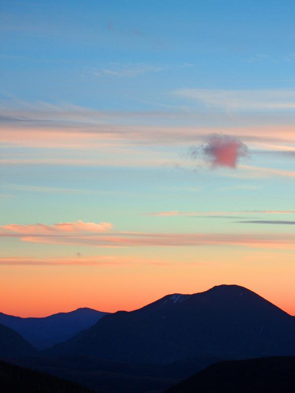 sunset as seen from Mount Tom in New Hampshire