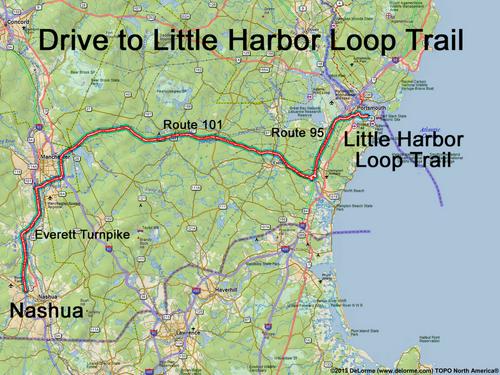 Little Harbor Loop Trail drive route