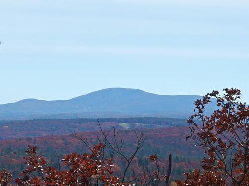 view of Wachusett Mountain from Little Watatic Mountain in northeastern Massachusetts