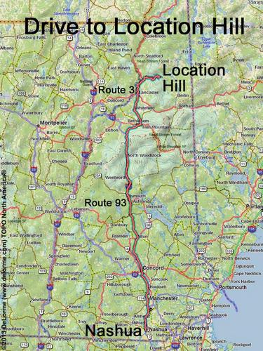 Location Hill drive route