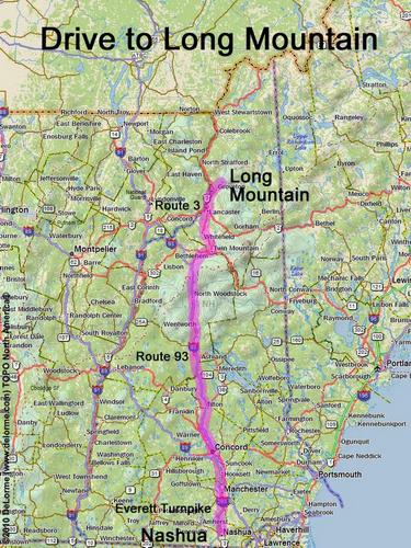 Long Mountain drive route