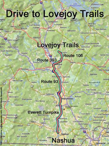 Lovejoy Trails drive route