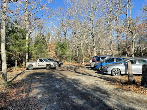 parking in December at Lowell Holly Reservation on Cape Cod in eastern Massachusetts