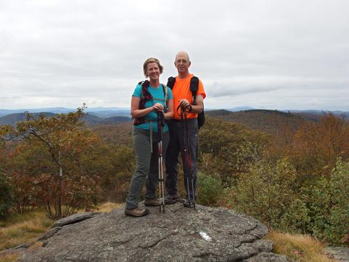hikers on Lucia's Lookout in southern New Hampshire