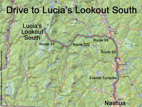 Lucia's Lookout South drive route