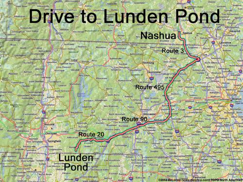 Lunden Pond drive route