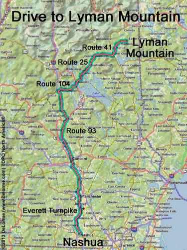 Lyman Mountain drive route