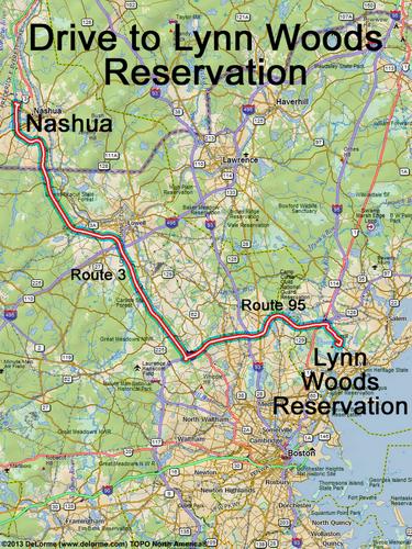 Lynn Woods Reservation drive route