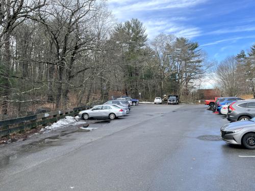 parking in February at Lynn Woods Reservation in northeast Massachusetts