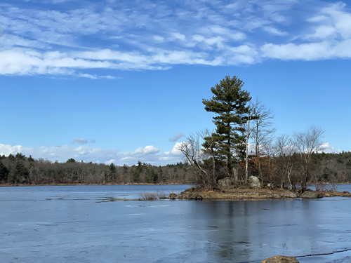 Walden Pond in February at Lynn Woods Reservation in northeast Massachusetts