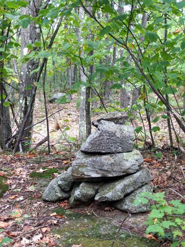 cairn on the top of Mack Hill near Marlow in southwestern New Hampshire