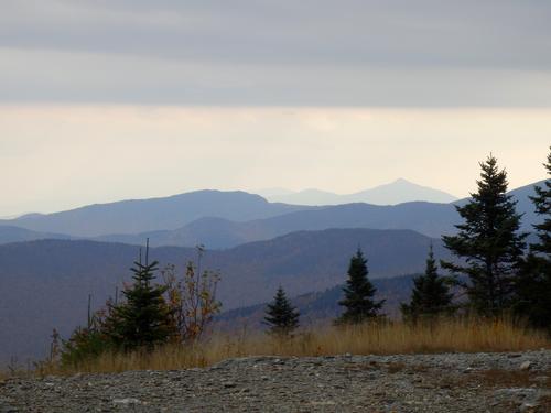 view with incoming rainy weather from Spruce Peak in Vermont