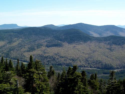 view of Diamond Ridge from Mount Magalloway's fire tower in New Hampshire