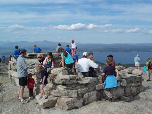 hikers on Mount Major in New Hampshire