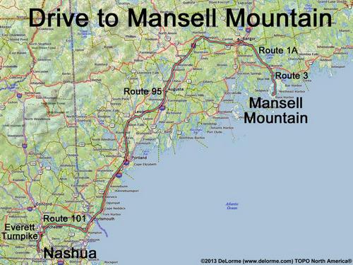 Mansell Mountain drive route