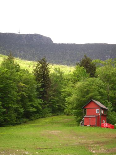 view of Mount Mansfield in Vermont from the trailhead
