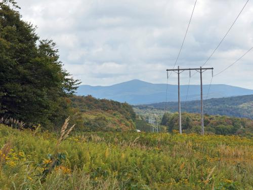 view east in September from the powerline swath on Maple Hill in southern Vermont