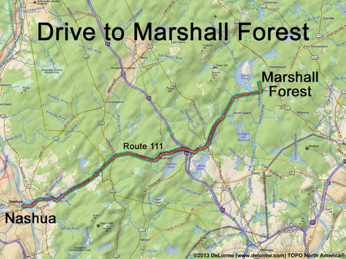 Marshall Forest drive route