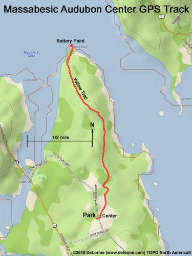 GPS track at the Massabesic Audubon Center in New Hampshire
