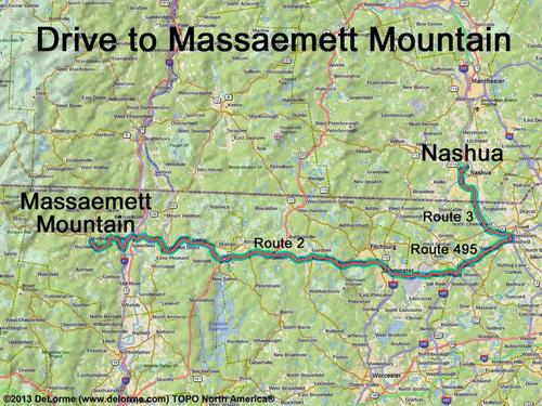 Massaemett Mountain drive route