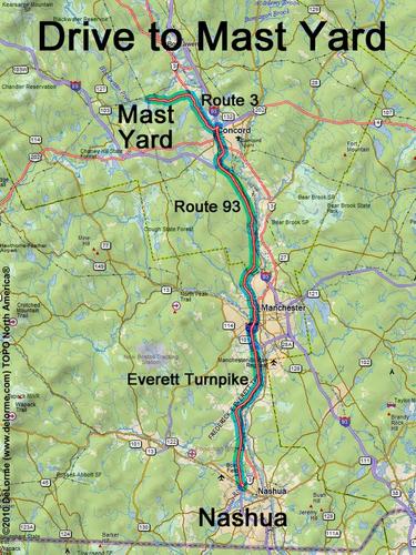Mast Yard drive route