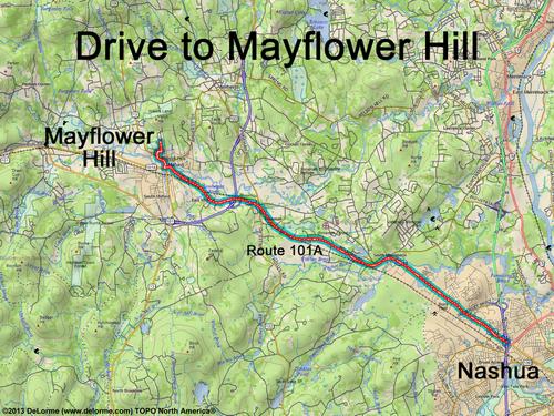 Mayflower Hill drive route