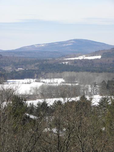 view of Pack Monadnock from Lookout Point on Mayflower Hill in New Hampshire