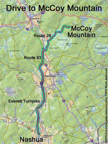 McCoy Mountain drive route