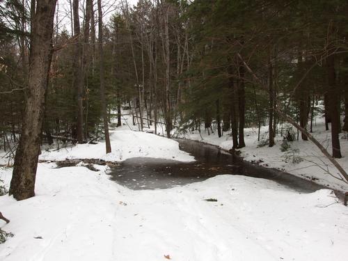 snowmobile trail on the way to McCoy Mountain in southern New Hampshire