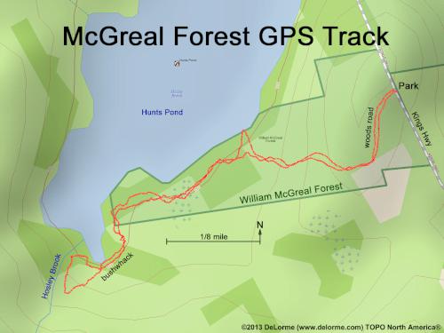 GPS track at McGreal Forest in southern New Hampshire