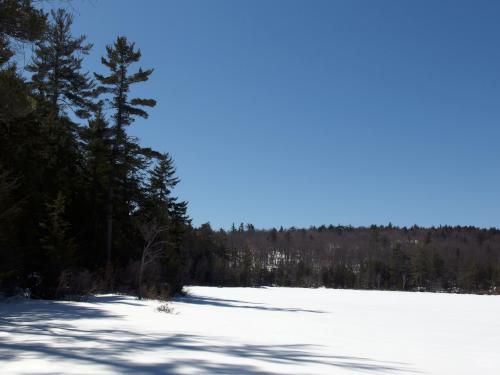 Hunts Pond in March at McGreal Forest in southern New Hampshire