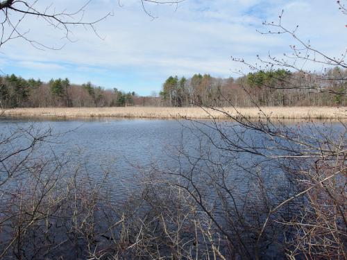 view in April off the Marshview Trail near the Jay McLaren Rail Trail in northeast Massachusetts