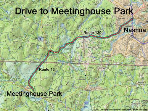 Meetinghouse Park drive route