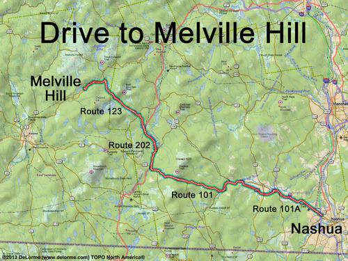 Melville Hill drive route