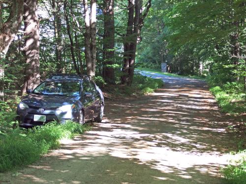 parking at Melville Hill in southwest New Hampshire