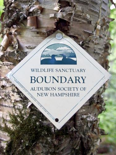 Audubon sign at Melville Hill in southwest New Hampshire
