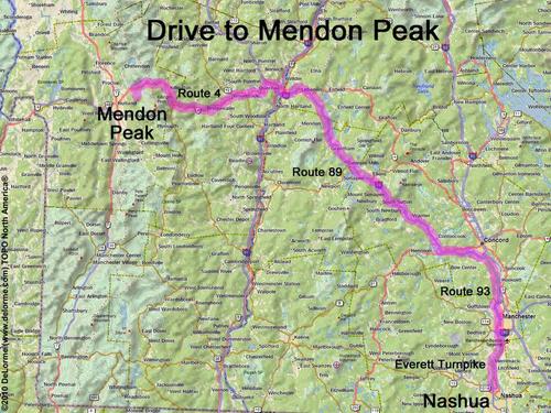 Mendon Peak drive route