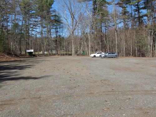 parking in April at Merrimac Town Forest near Merrimac in eastern Massachusetts