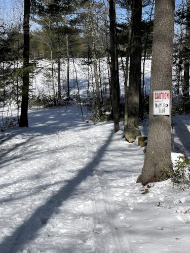 trail start in March at Michaela's Way Loop in southern New Hampshire