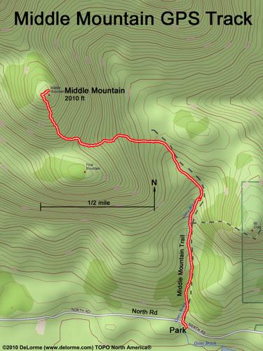 Middle Mountain gps track