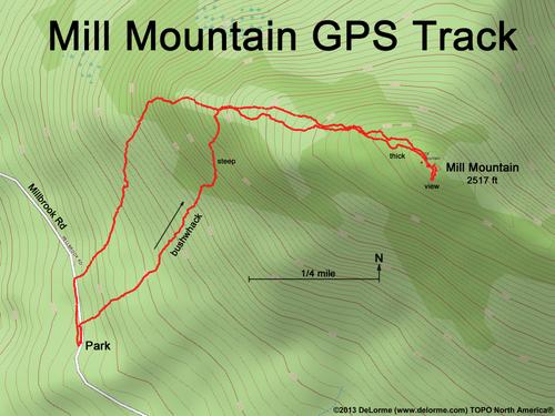 Mill Mountain gps track